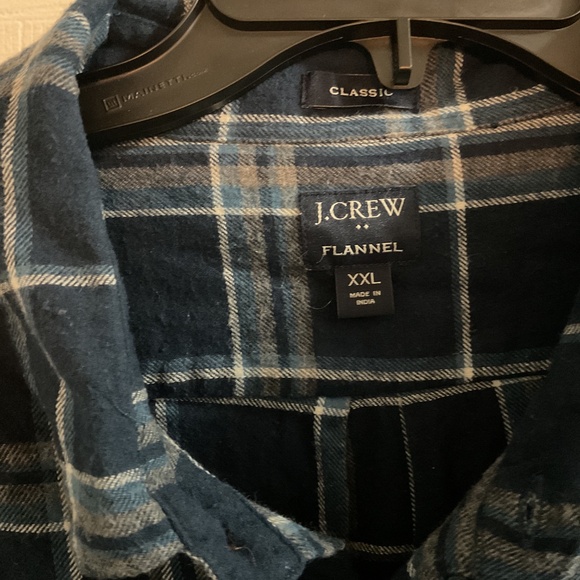 Mens J. Crew Classic Plaid Flannel Shirt, XXL - Picture 3 of 5